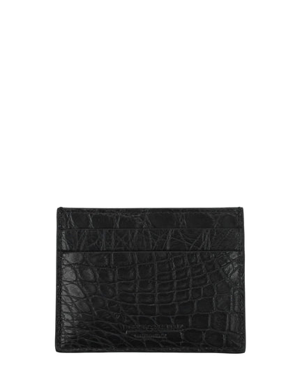Billionaire Italian Couture Black Crocodile Cardholder