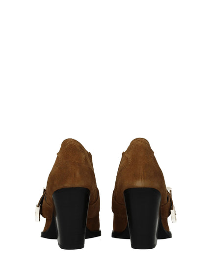 Versace Jeans Brown Leather Ankle Boots