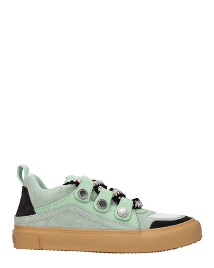 Marcelo Burlon Green Leather Low Top Sneakers