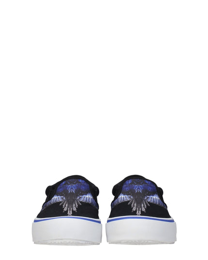 Marcelo Burlon Black Fabric Slip-On Loafers