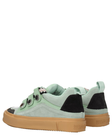 Marcelo Burlon Green Leather Low Top Sneakers