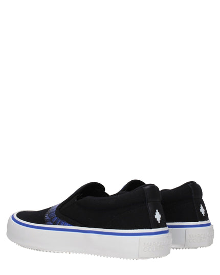 Marcelo Burlon Black Fabric Slip-On Loafers