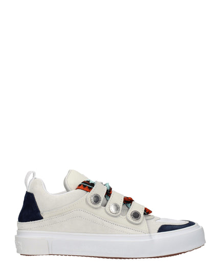 Marcelo Burlon Beige Leather Low Top Sneakers