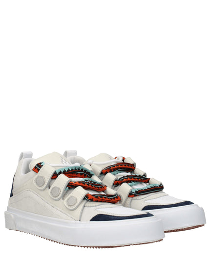 Marcelo Burlon Beige Leather Low Top Sneakers