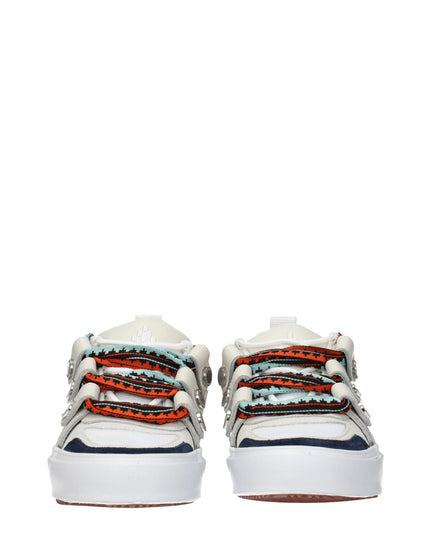 Marcelo Burlon Beige Leather Low Top Sneakers
