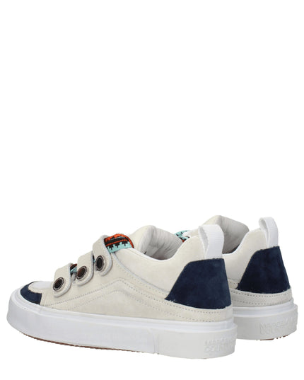 Marcelo Burlon Beige Leather Low Top Sneakers