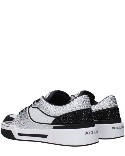 Dolce & Gabbana White Leather Low Top Sneakers