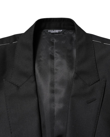 Dolce & Gabbana Black Wool Single Breasted Jacket Blazer