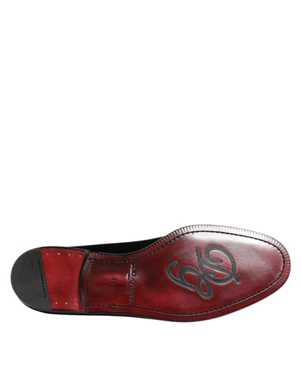 Dolce & Gabbana Black Velvet Slip On Loafers Men Formal Shoes