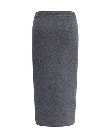 Tom Ford Gray Cashmere Long Skirt