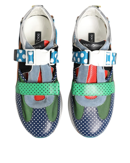 Dolce & Gabbana Multicolor Leather Low Top Sneakers Shoes