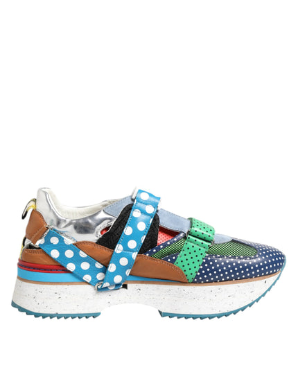 Dolce & Gabbana Multicolor Leather Low Top Sneakers Shoes