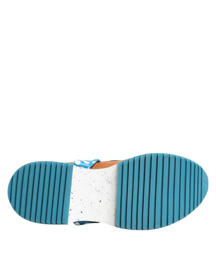 Dolce & Gabbana Multicolor Leather Low Top Sneakers Shoes