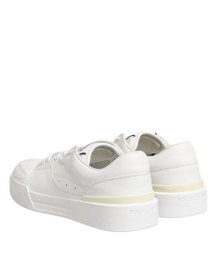 Dolce & Gabbana White Miami Leather Low Top Sneakers Shoes