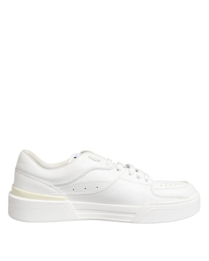 Dolce & Gabbana White Miami Leather Low Top Sneakers Shoes