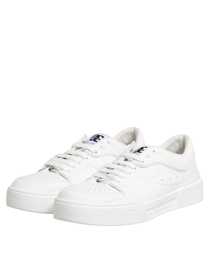 Dolce & Gabbana White Miami Leather Low Top Sneakers Shoes