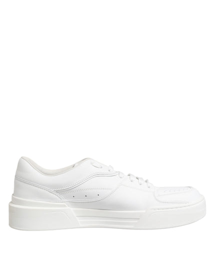 Dolce & Gabbana White Miami Leather Low Top Sneakers Shoes
