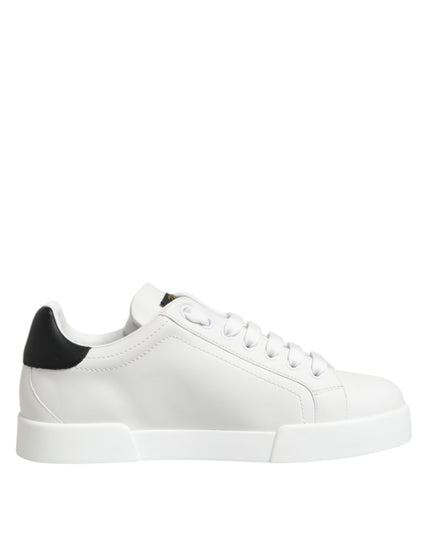 Dolce & Gabbana White Crown Patch Portofino Men Sneakers Shoes