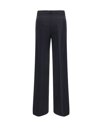 P.A.R.O.S.H. Black Fleece Wool Casual Pants