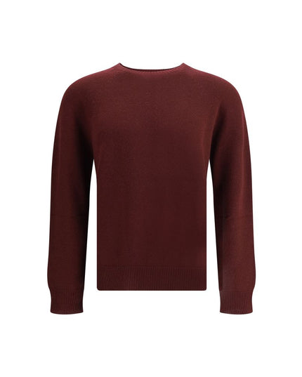Jil Sander Bordeaux Fleece Wool Sweatshirt