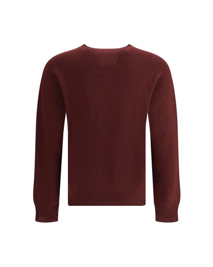 Jil Sander Bordeaux Fleece Wool Sweatshirt
