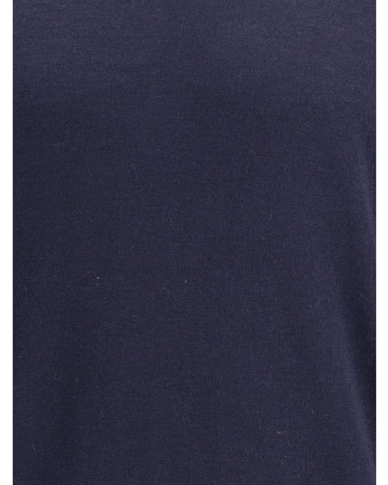 Brunello Cucinelli Blue Fleece Wool Turtleneck