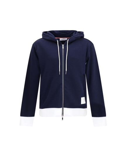 Thom Browne Blue Cotton Sweatshirt