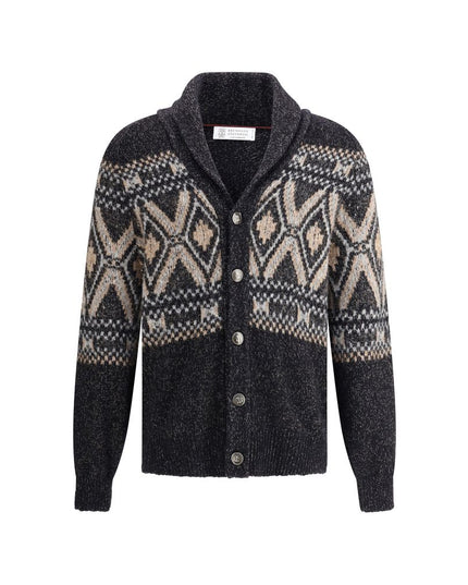 Brunello Cucinelli Black Fleece Wool Sweatshirt