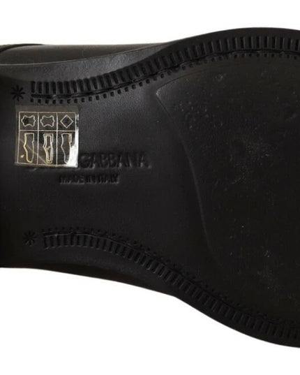 Dolce & Gabbana Black Lace Up Leather Men Formal Derby Shoes