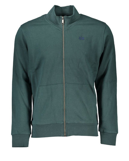 La Martina Green Cotton Men Sweater