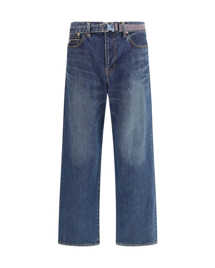 Sacai Blue Cotton Jeans Denim