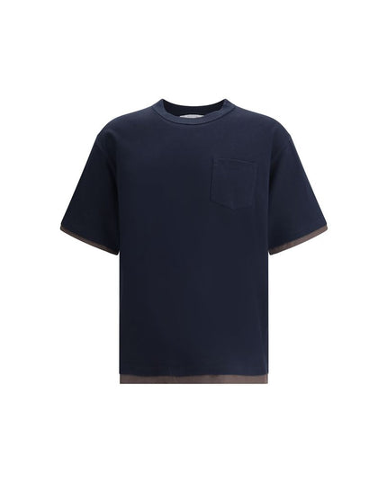 Sacai Black Cotton T-Shirt