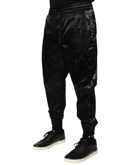 Dolce & Gabbana Black Logo DG Print Men Jogger Sweatpants Pants