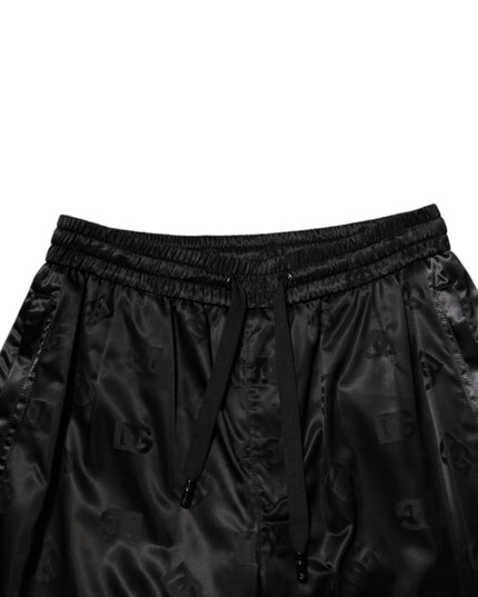 Dolce & Gabbana Black Logo DG Print Men Jogger Sweatpants Pants