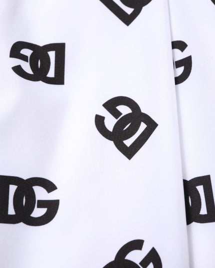 Dolce & Gabbana White Logo Cotton Skinny Denim Trouser Pants