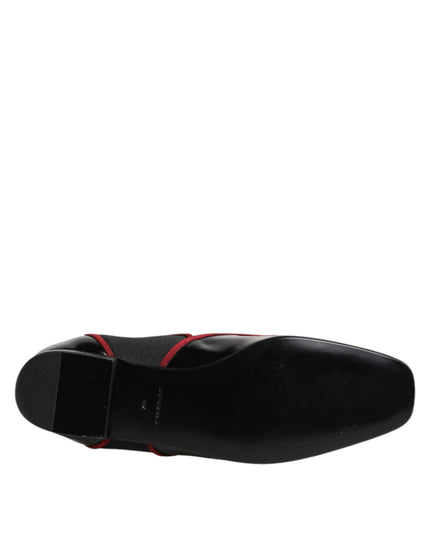 Dolce & Gabbana Black Jackie Buttoned Chelsea Boots Shoes