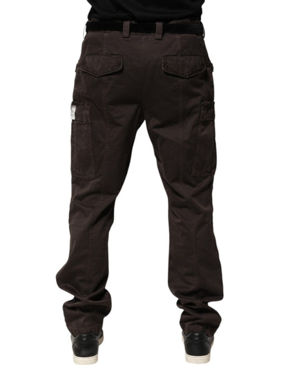 Dolce & Gabbana Brown Cotton Stretch Cargo Men Trouser Pants