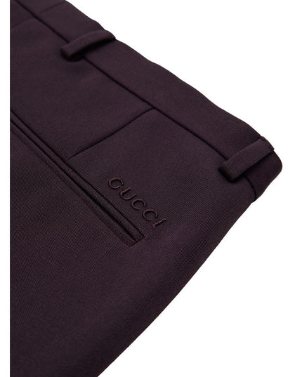 Gucci Bordeaux Wool Dress Pants