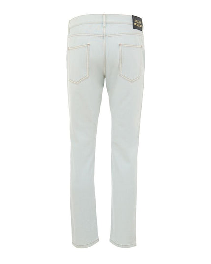 Gucci Blue Cotton Relaxed Fit Jeans