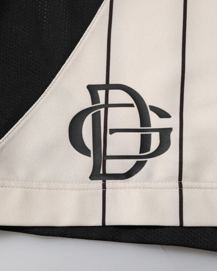 Dolce & Gabbana Off White Polyester DG Logo Sweatshorts Shorts