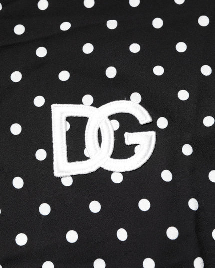 Dolce & Gabbana Black Polka Dot Short Sleeves Collared Polo T-shirt