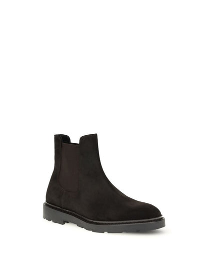 Fratelli Rossetti Black Calf Leather Bos Taurus Chelsea Boots