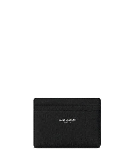 Saint Laurent Black Calf Leather Bos Taurus Wallet