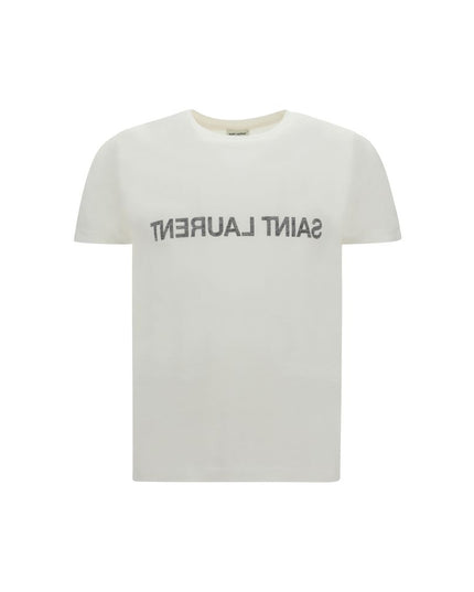 Saint Laurent White Cotton T-Shirt