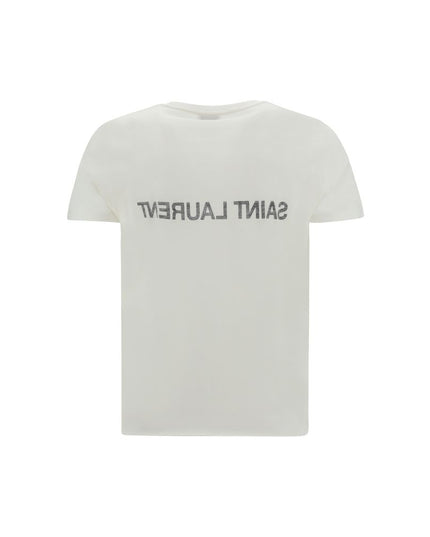 Saint Laurent White Cotton T-Shirt