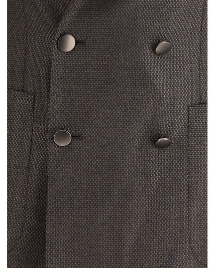 Tagliatore Brown Fleece Wool Clothing