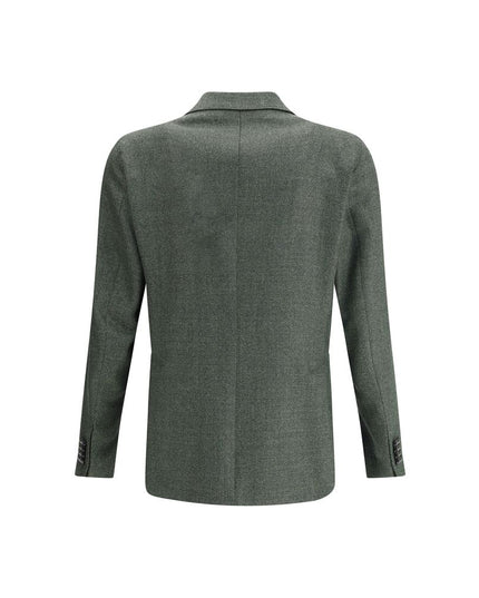 Tagliatore Green Fleece Wool Blazer