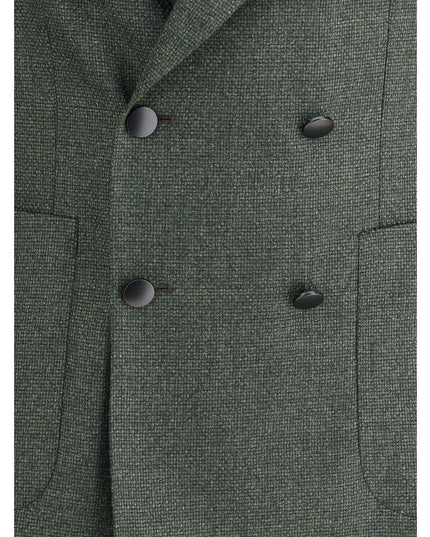 Tagliatore Green Fleece Wool Blazer