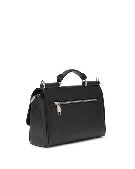 Dolce & Gabbana Black Calf Leather Bos Taurus Shoulder Bag