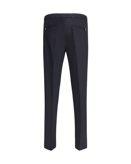 PT Torino Black Fleece Wool Casual Pants